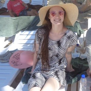 *George Tropical Black & White Mini Dress